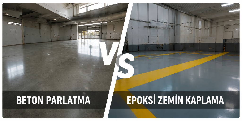 Beton Parlatma mı Epoksi Zemin Kaplama mı? Detaylı Karşılaştırma Rehberi