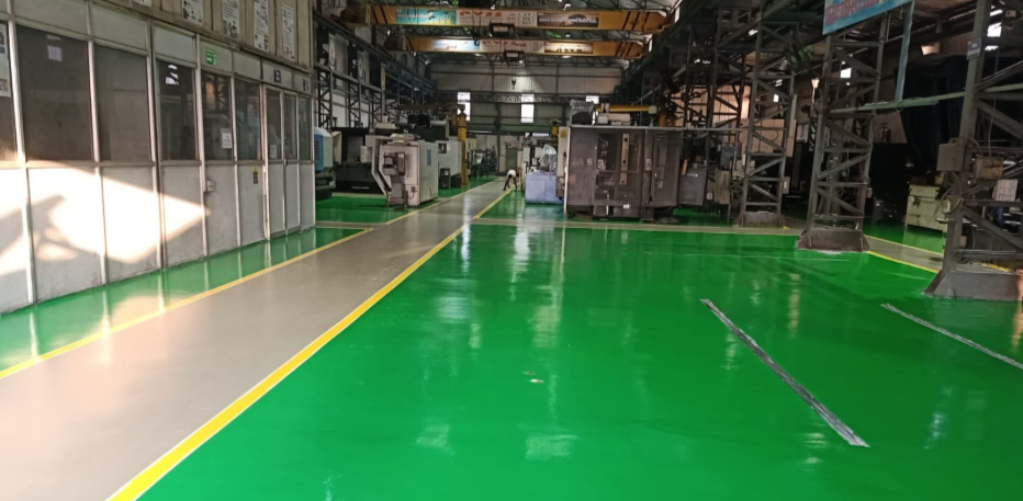 Fabrika epoksi zemin uygulaması